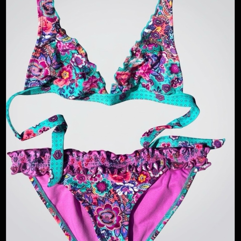 Multicolor Floral Bikini Set size M